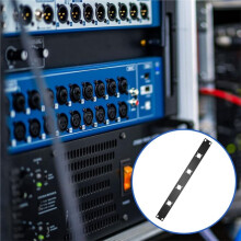 4-Hole 1U Audio Rack Panel XLR Patch Panel Punched Recording Studio Rack Accessories for Enclosure