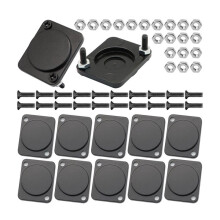 12 Pack Panel-Mount Blank Plate Rack Mount Plate for Chassis Connectors and XLR Connectors