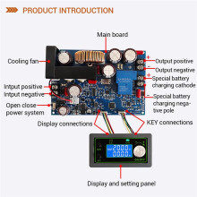 Fonte de Alimentação de Bateria para Energia Solar, com Tensão Constante, Corrente e MPPT, 0-100V , 20A e 1000W, Utilizando LEDs.