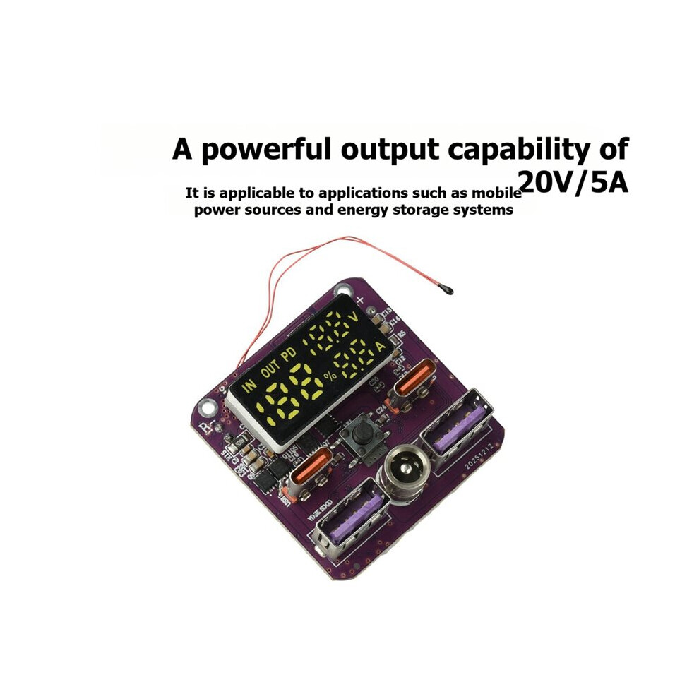 100W Li-Ion Charger Module 20V 5A Bidirectional Fast Charging Discharge Protection Board For 4S Electronics Pack 4712660057688