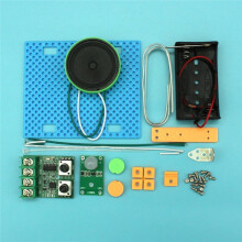 DIY Retro FM Radio Kit No Solder STEM Electronic Project Sound Activated LED Student Science Experiment Kit with Lamp