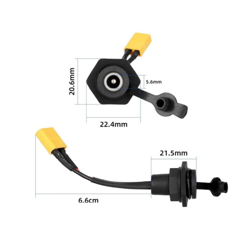 For  S1 Max Scooter Charging Port with Rubber Electric Scooter Power Interface Replace Accessories 2