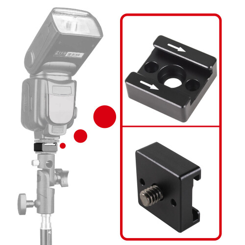 Cold Shoe Mount Adapter Cold Shoe Extender für Kamera Black 1