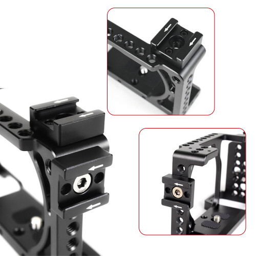 Cold Shoe Mount Adapter Cold Shoe Extender für Kamera Black 2