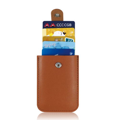Kartenhalter, Mini-Geldbörse, 5 Kartenfächer Brown 2