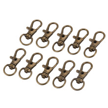 10pcs Metal Clasp Swivel Trigger Clips Snap Hooks Key Ring Bags DIY Copper