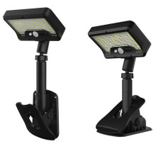 Luci Solari per Recinzione con Sensore di Movimento, Clip su Luce, Lampione A LED, IP65, Lampada da Parete Impermeabile per Esterni, Giardino, Parete