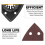 Kit de Almofada Lixa para Ferramenta Oscilante 124 Unidades 2 Unidades Almofadas Lixa Triangular 3-1/2 Polegadas 2 Unidades Almofada de Areia para 3