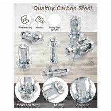 80Pcs Expansion Screw Petal Nut, M 4 M5 M6 M8 Jack Nuts, Petal Shape Metal Nut for Hollow Wall Iron Skin Plasterboard