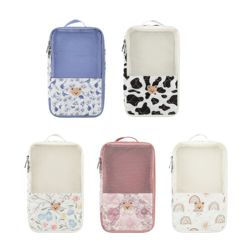 Sac à couches, compartiments spacieux, sac de-fleur bleue 1