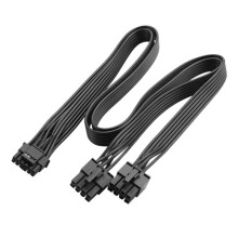Cabo Adaptador de Placa Gráfica PCIe 5.0 de 30 cm e 16 AWG, com Conector Duplo de 8 Pinos para 16 Pinos, 12V HPWR, para RTX4000, RTX4080 e RTX4090.