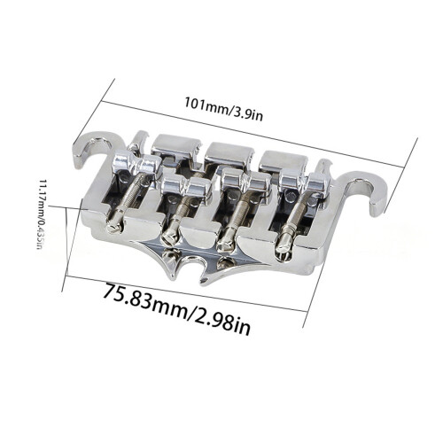 Quick Install Zinc Alloy Electric Bass Bridge Replacement 3 2