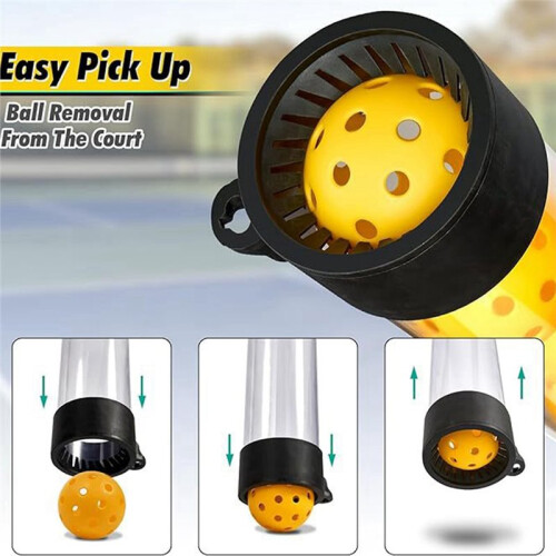 Coletor Extensível de Bolas de Tênis, Pickleball e Tênis, com Capacidade para 15 Bolas de Pickleball. 1