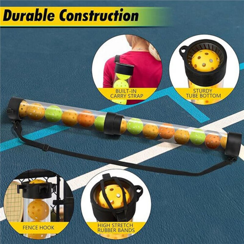 Coletor Extensível de Bolas de Tênis, Pickleball e Tênis, com Capacidade para 15 Bolas de Pickleball. 2