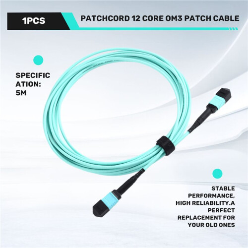 MPO Patchcord 12 Core OM3 Patch Cable Optic Cable Multi Mode OM3 Mpo for 100G 40G Module 12 Core OM3 Mpo Patchcord C 1