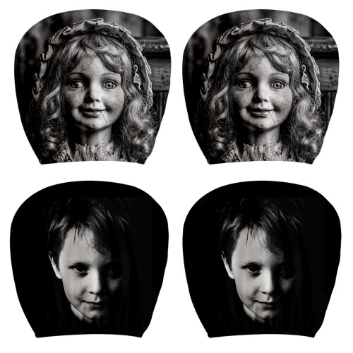 Auto Seat Protectors Funny Face Decoration Patterns Easy-Type A 1