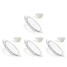 4Stk Glasdeckel Mikrowelle Klar Hitzebeständig Spritzschutz Küchen