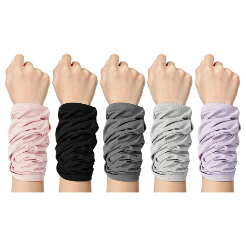 Adjustable Compression Wristband Cycling Sweat Absorbent-Pink 2