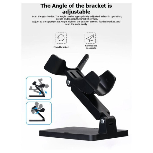 Universal Barcode Scanner Stand Code Reader Scanner Desk Holder for Logistic Warehouse Bar Sturdy Anti Slip Base