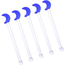 Essentiële bartools: 5 stuks glazen roerstaafjes met maanpatroon, herbruikbare cocktailroerstaafjes voor drankjes.