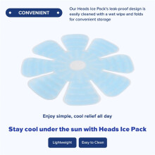 Bonnet Rafraîchissant Pliable Heads Ice Pack : un Chapeau Multifonctionnel et Rafraîchissant, Idéal pour la Pêche, la Randonnée et le Camping.