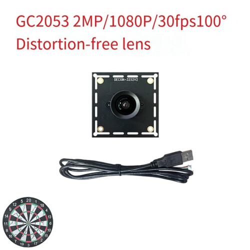 GC2053 2MP 1080P 100-Degree USB Camera Module USB Free Drive with 2m Cable Suitable for Automatic Scoring System 2