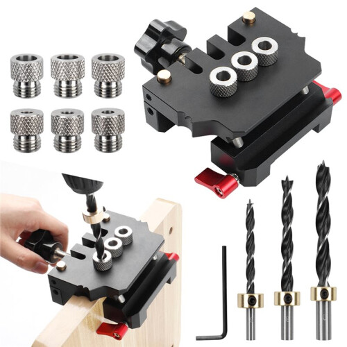 Self Centering Patchwork Doweling Jig, Width Woodworking Joints Tool Drill Guides Locator, Wood Dowel Punch Locator 2