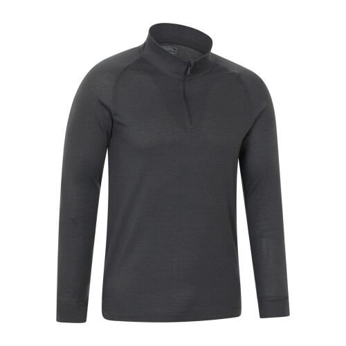 (M, Charcoal) Mountain Warehouse Mens Talus Base Layer Top (Pack of 2) 1