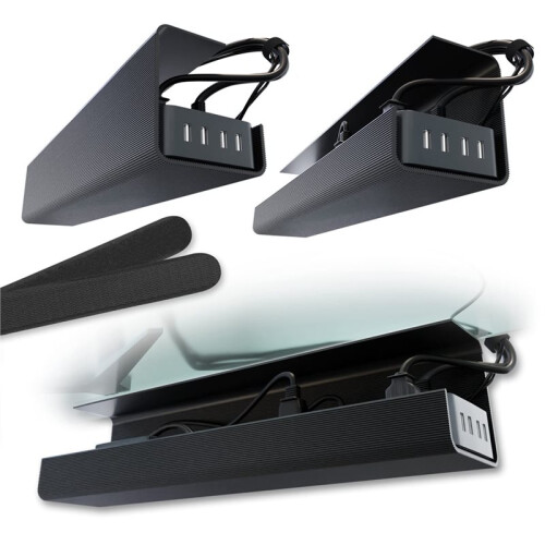 Under Table Cable Organizer Punch-Free Wire Organizer Under Desk Cable Management Tra Holder Easy Installation