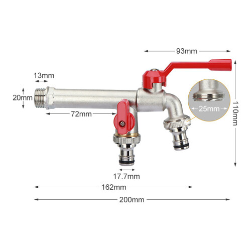 Verlängerter Wasserhahn aus Messing 2
