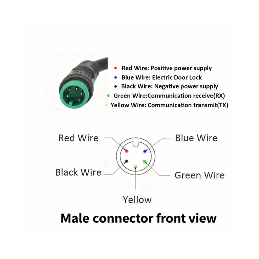5 Pin Electric Bike Color Lcd Display Screen With Nfc Function Waterproof Connector Speedometer Gauge For E-Bike 6031891314963