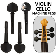 4PCS Mechanical Violin Tuning Pegs Machine Heads, Scrolled Finetune Pegs Set, Violin Peg String Tuners Accessories