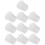 10Pièces Pots Plastique Durable Pour Cactus Orchidées 1