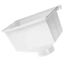 White PVC Gutter Downspout Guard Connector Impact Resistant