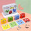 Gift for Her/Him 16pcs Interactive Tabletop Battle Game Wooden Joyful Face Pattern Blocks Educational Toy 2