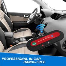 -Lautsprecher-Auto-Kit mit Sonnenblendenclip, Kabellosem Audioempfänger, Freisprecheinrichtung, Kabellosem Stereo-MP3-Musikplayer