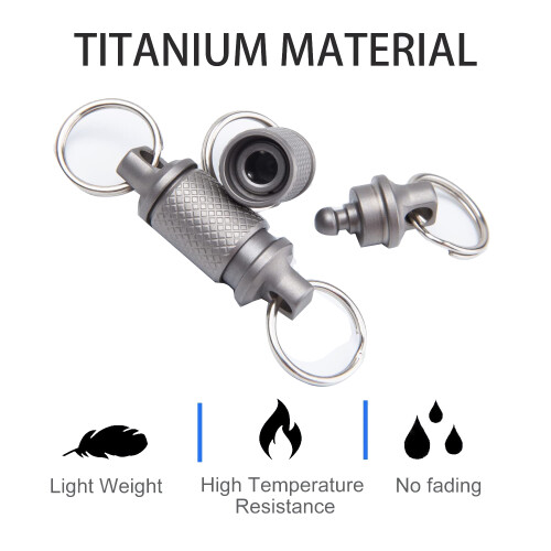 Titanium Quick Release Keychain,Detachable Key Ring Pull Apart Keychain,Key Holder Accessory for Bag/Purse/Belt 2