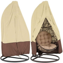 Housse de chaise suspendue résistante aux intempéries 190 x 115 cm Beige Protection extérieure robuste