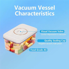 Compact Handheld Vacuum Sealer Machine with 3 Containers, Seals All Food Types, Ideal for Travel & Sous Vide
