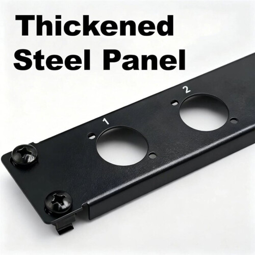 2 Packs 1U Rack XLR Patch Panel , Punched Metal Rack Mount Audio Rack Mount Panel 1U8 2