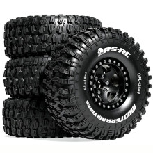 1.9" RC Crawler Tyres Non-Slip Mud Sligers Tires Heavy Duty Rubber Tires for 1/10 RC Crawler TRX4 TRX6 Gen8 RS562 Black