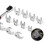 Conjunto de 10 Chaves de Boca Tipo Pé de Galinha com Encaixe de 3/8 Polegadas, de 10 A 22 mm, para Manutenção de Chaves de Torque. 4