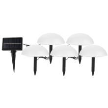 5 en 1 Lampes Solaires de Jardin en Forme D'Hémisphère, à Piquer, pour Allée, Terrasse et Cour A