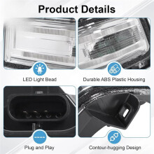 Door Tow Mirror Turn Signal LED Lights for F150 F250 F350 F450 F550 FL34-13B382-CA Left FL34-13B381-CC Right