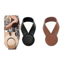 Hat Clip Multi-Purpose Pu Leather Magnetic Hat Clip Strong Round Organizer Travel Bag Charms Luggage Accessories