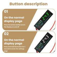 Universeel Batterijlaadindicatorpaneel 7-55V met LED-Indicator voor Loodzuur-/Lithiumbatterijen, Wit