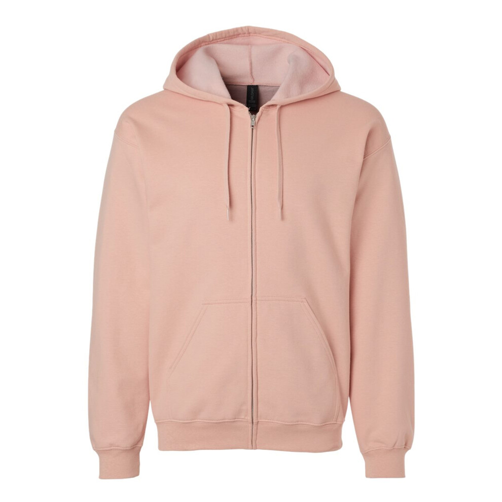 Gildan (3Xl, Dusty Rose) Mens Softstyle Fleece Midweight Full Zip Hoodie Multicoloured