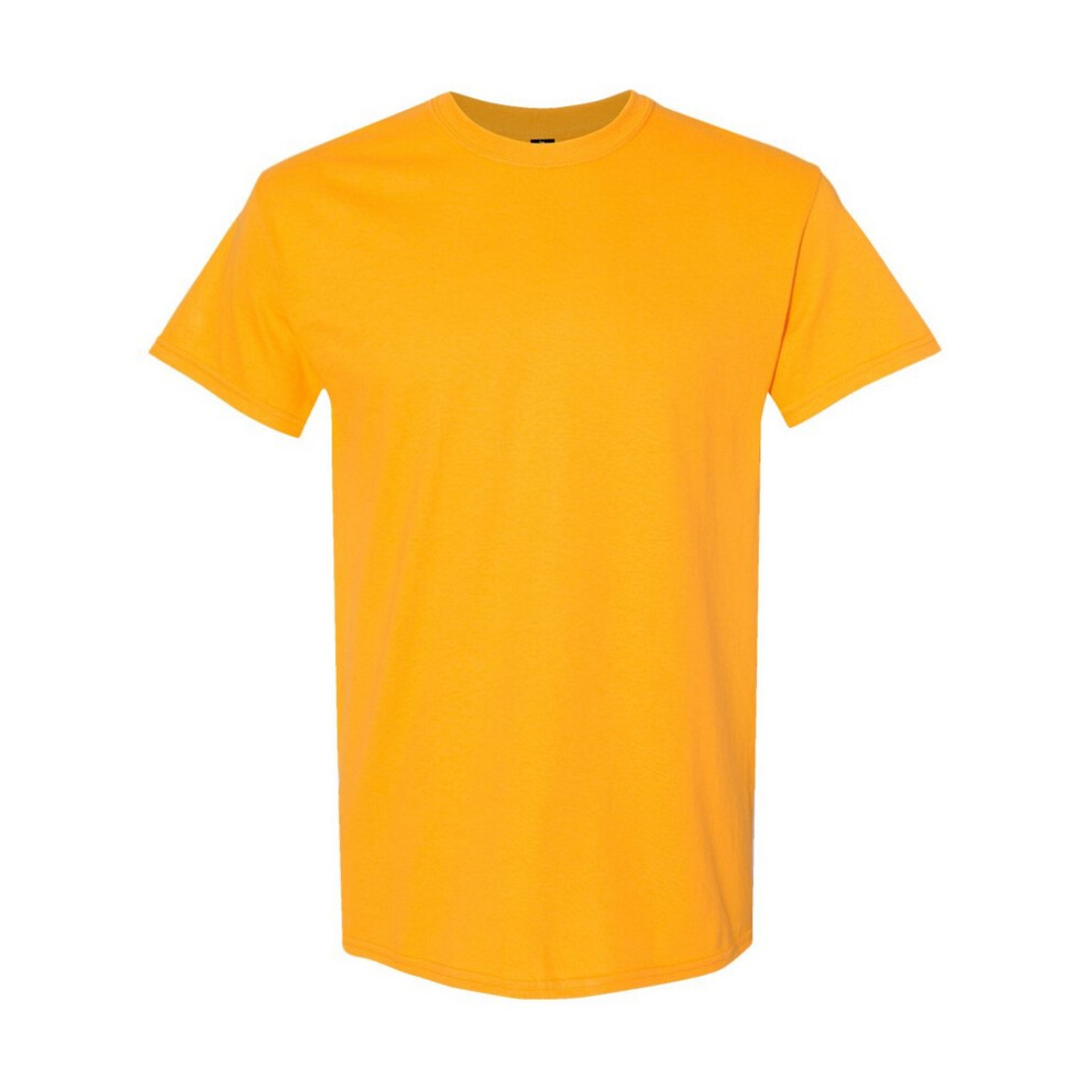 Gildan (L, ) Mens Heavy Cotton T-Shirt Gold