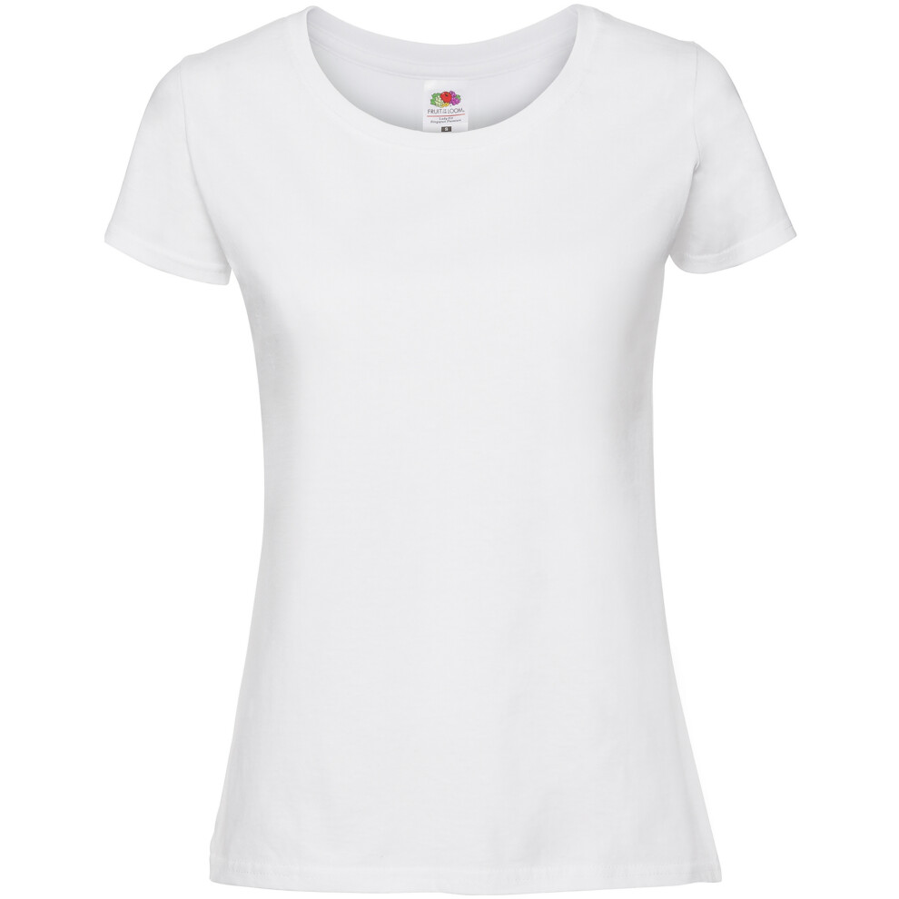 Fruit Of The Loom (S, ) Womens/Ladies Fit Ringspun Premium Tshirt White