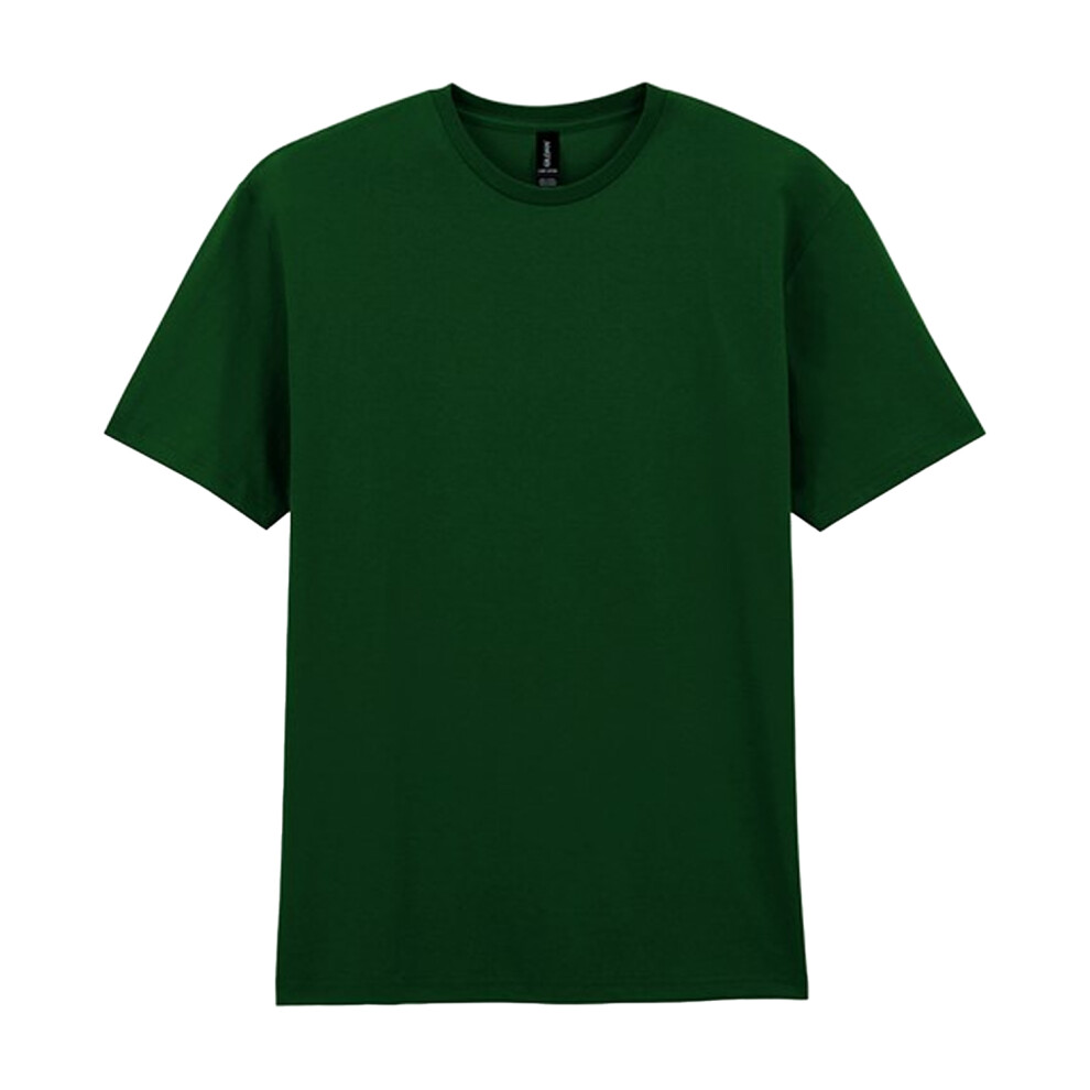 Gildan (M, Forest ) Unisex Adult Cotton Lightweight T-Shirt Green